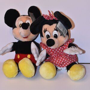 Vintage Disney Parks Iconic Mouseketoys Mickey and Minnie Plush - New with tags
